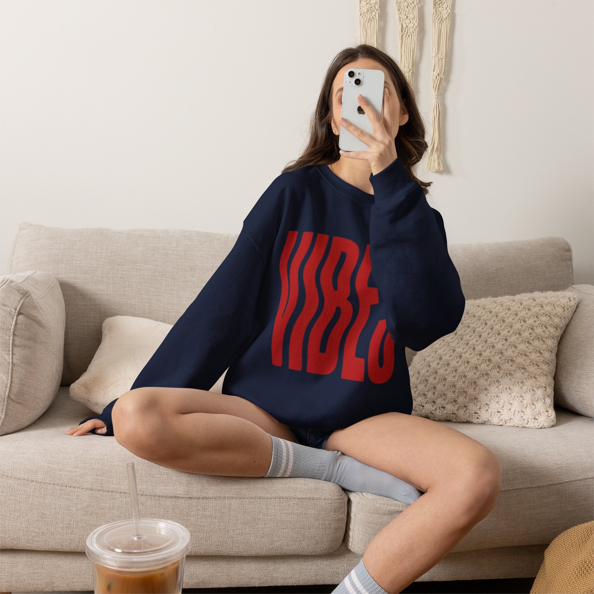 Vibes Distorted Crewneck Sweatshirt