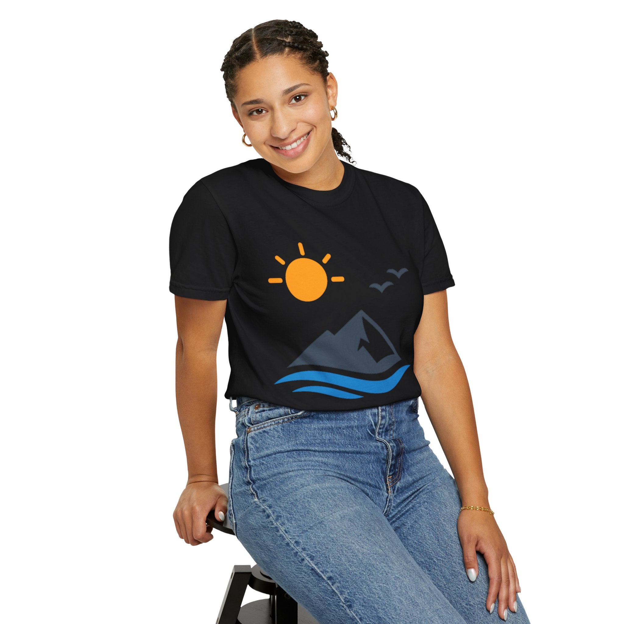 Mountain Sunrise T-Shirt — Scenic Outdoor Graphic Tee