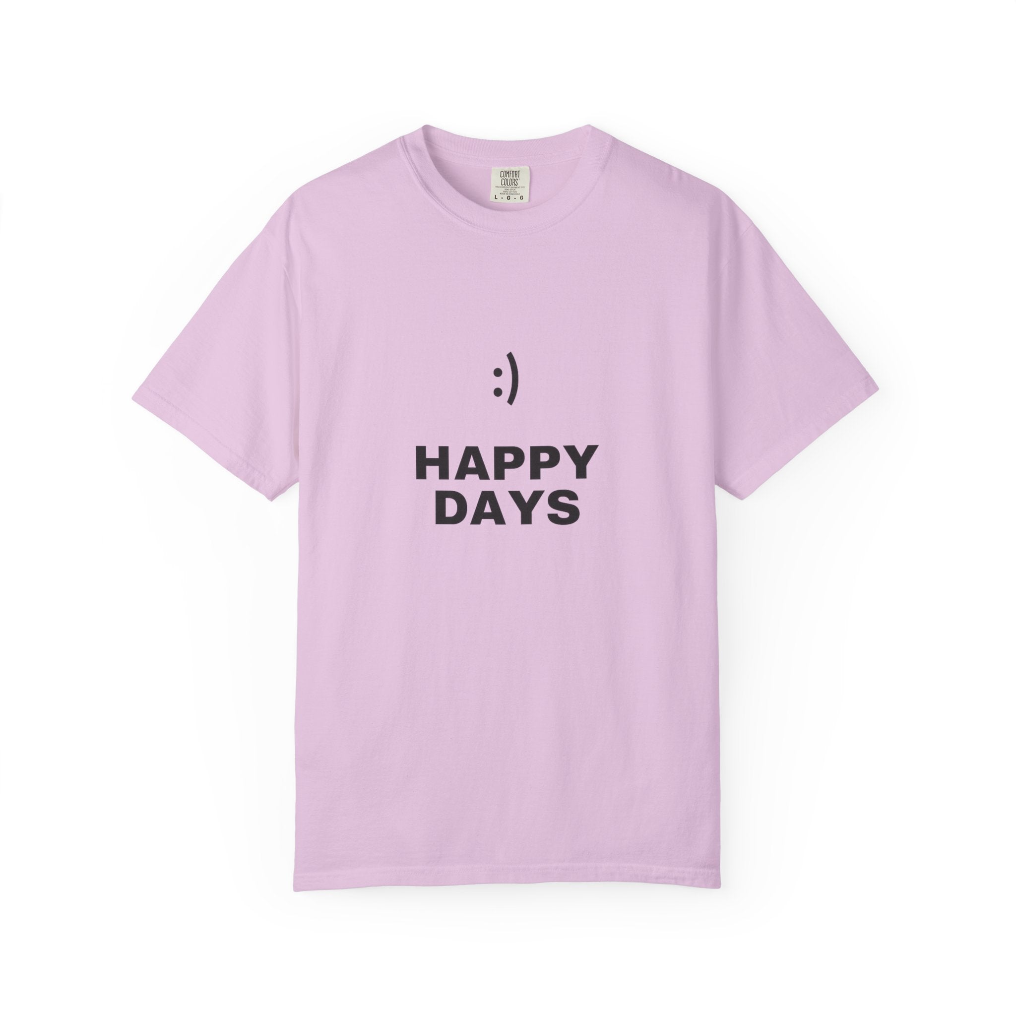 Happy Days T-Shirt — Minimal Smiley Graphic Tee