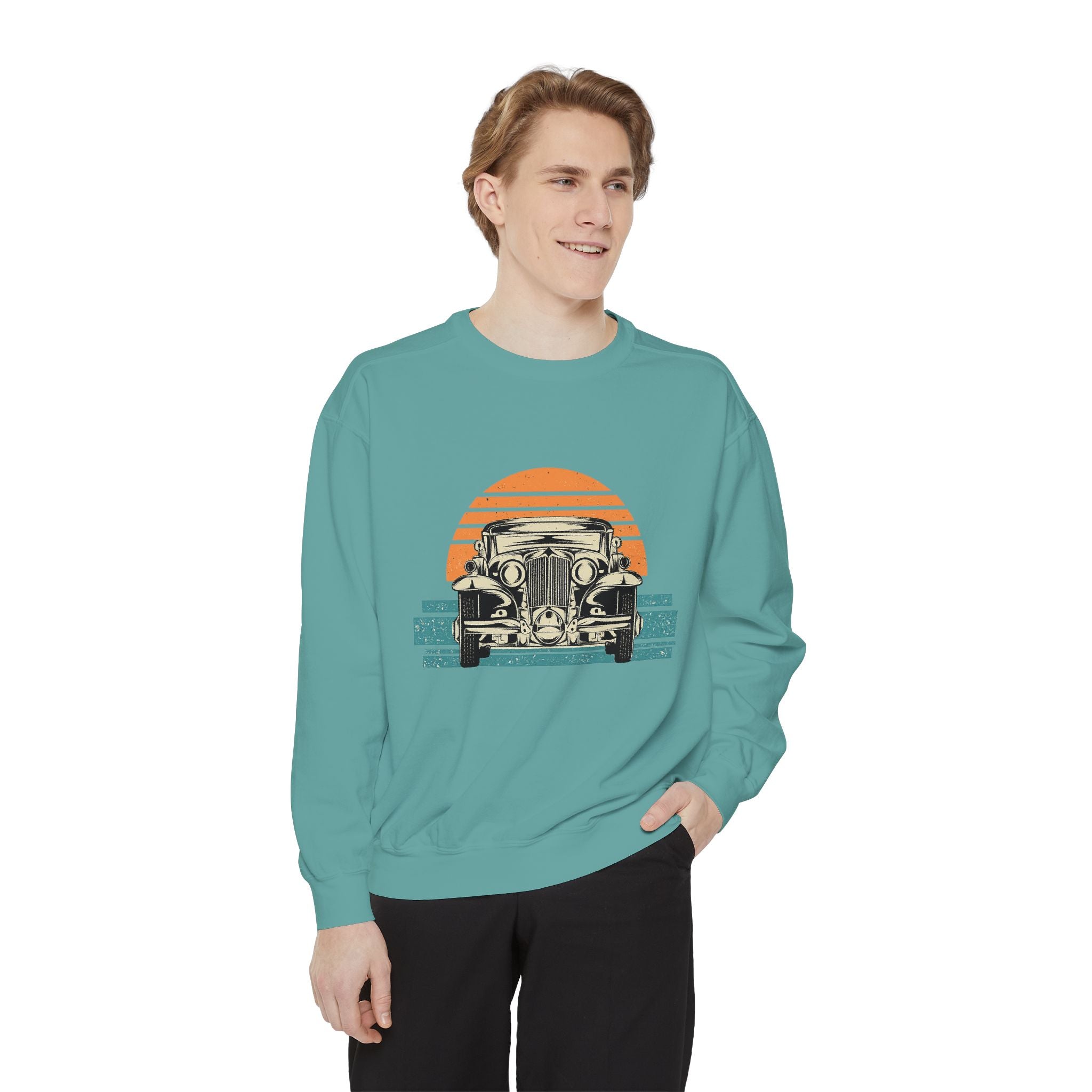 Vintage Car Sunset Sweatshirt