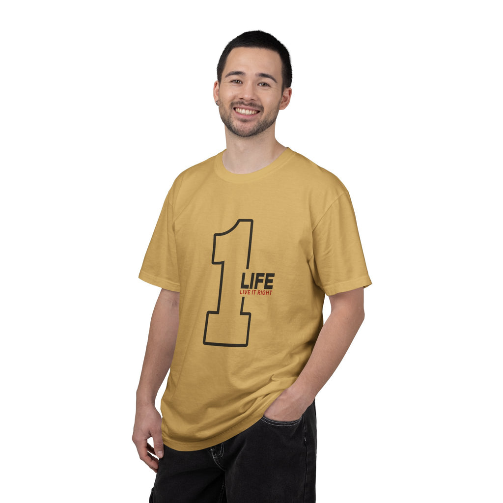 1 Life "Live It Right" T-Shirt — Minimalist Motivational Tee