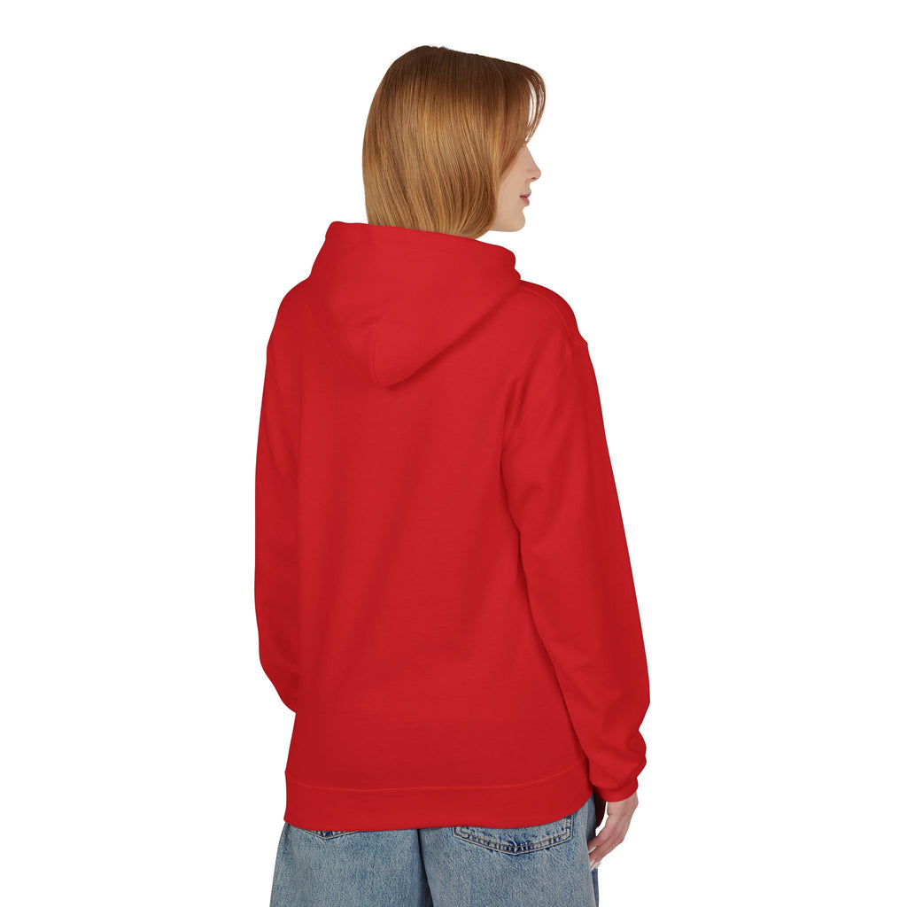 Never Typography Hoodie — Brown Casual Graphic Pullover