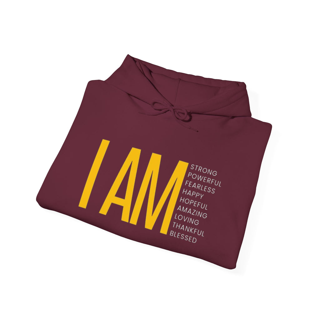 I AM Affirmation Hoodie — Inspirational Self-Love Sweatshirt