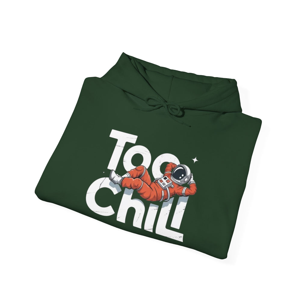 Too Chill Astronaut Hoodie — Retro Space Graphic Pullover