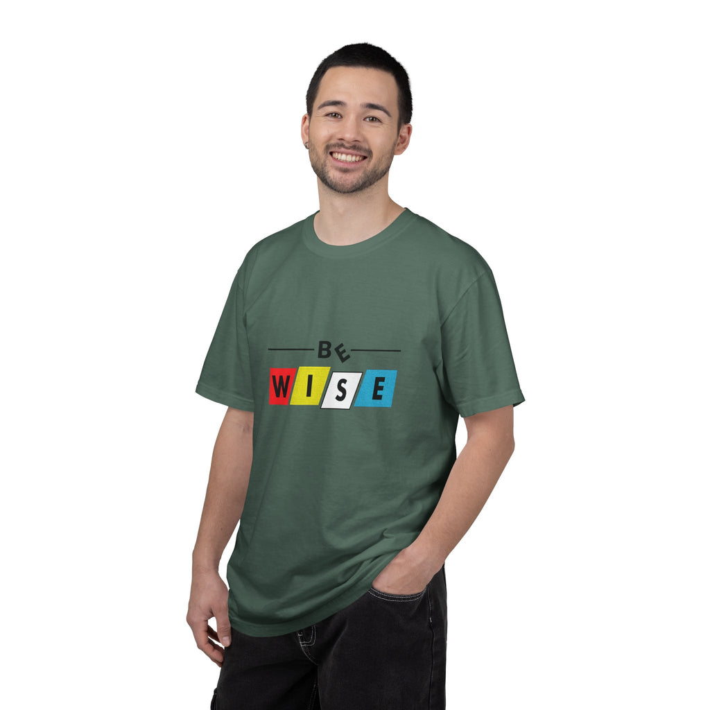 Be Wise Graphic T-Shirt — Color Block Inspirational Tee