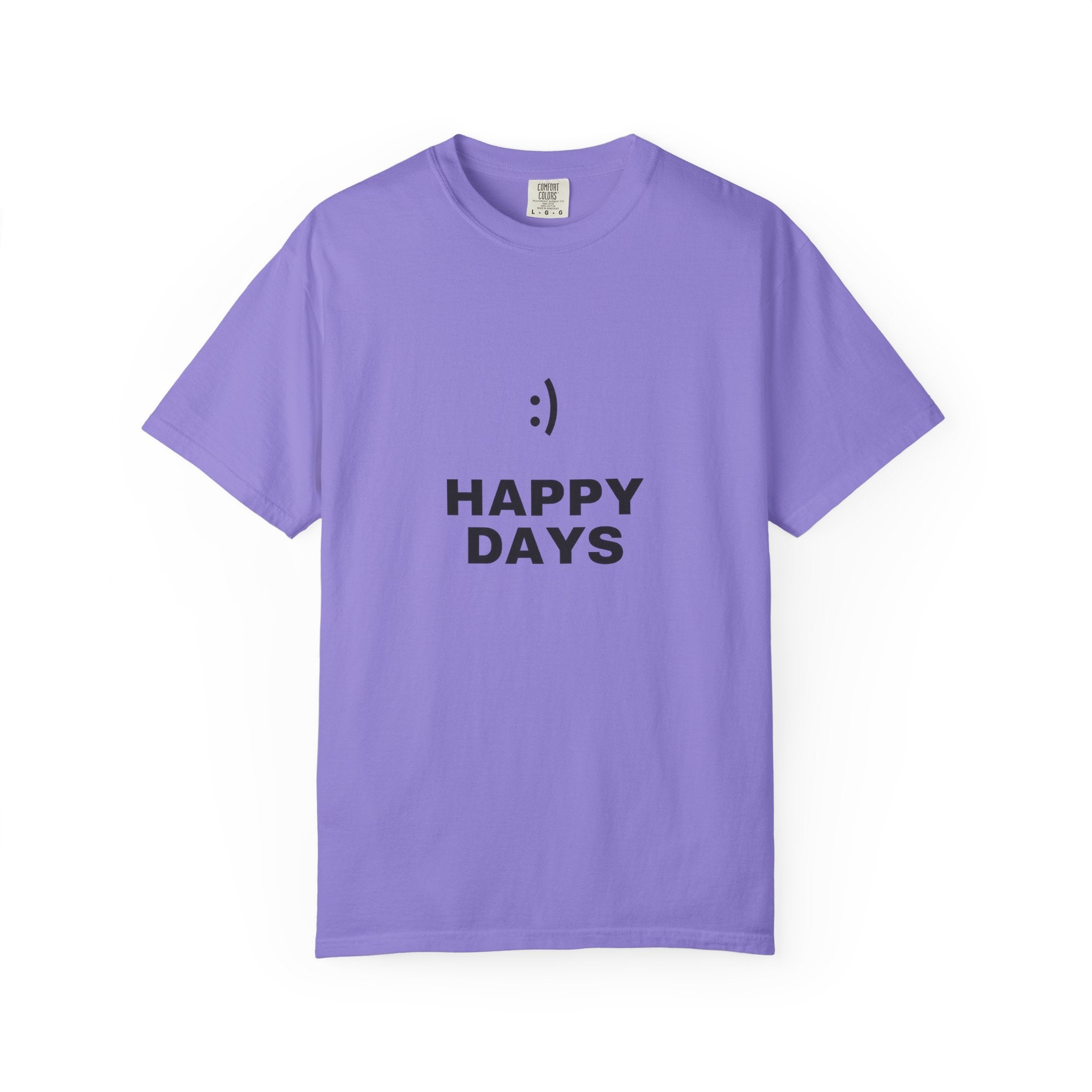 Happy Days T-Shirt — Minimal Smiley Graphic Tee