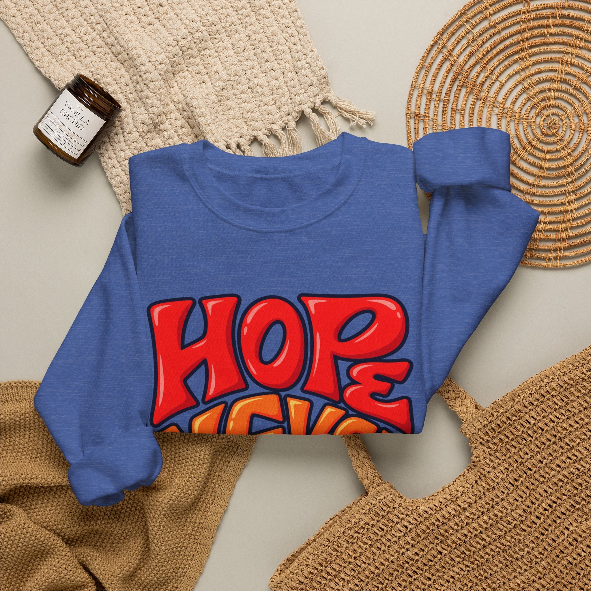Hope Never Quits Crewneck Sweatshirt