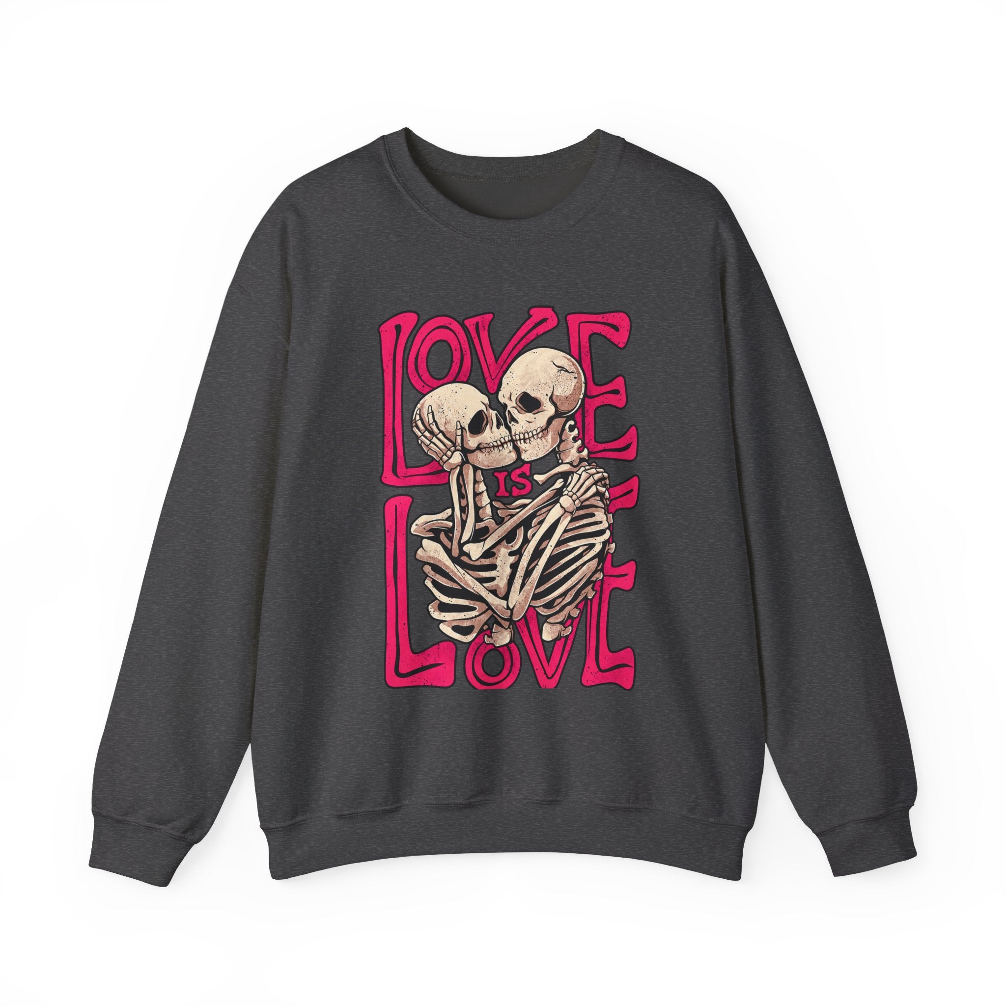 Skeleton Couple 'Love Is Love' Crewneck Sweatshirt