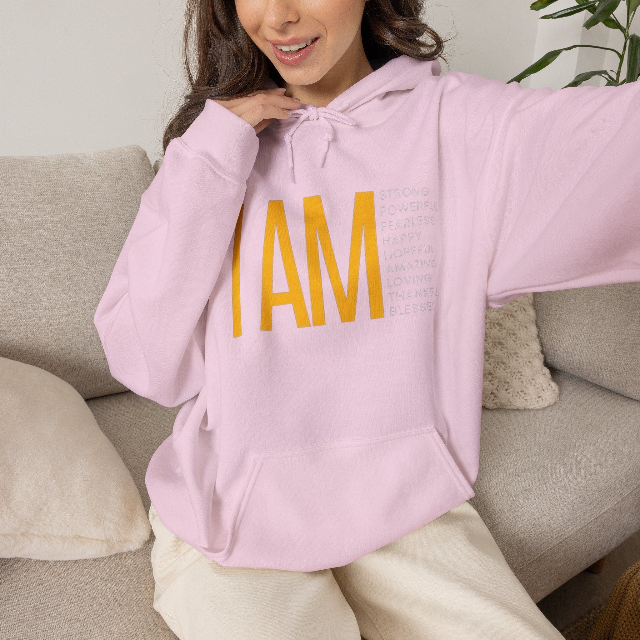 I AM Affirmation Hoodie — Inspirational Self-Love Sweatshirt