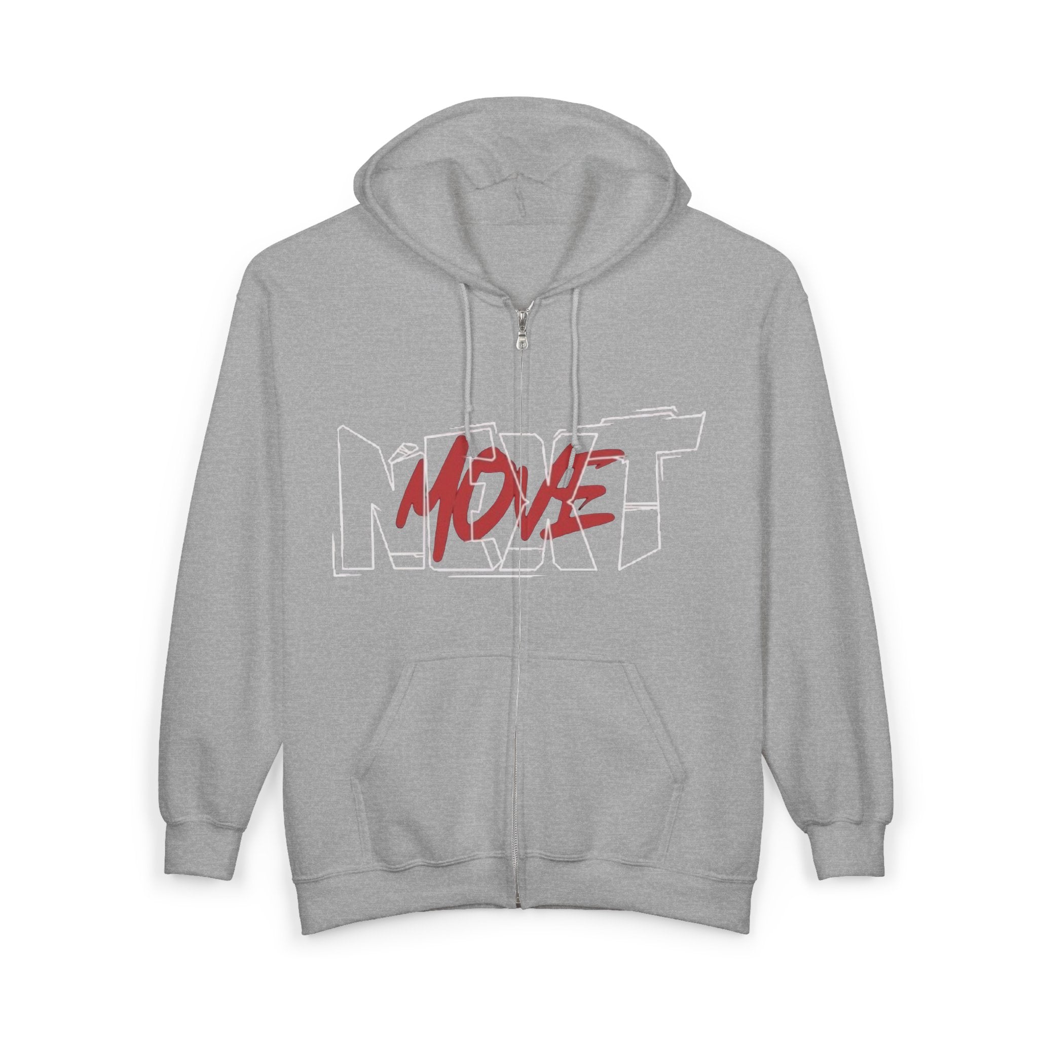 Next With Heart Zip Hoodie — 'NEXT' Graffiti Heart Full-Zip Hoodie