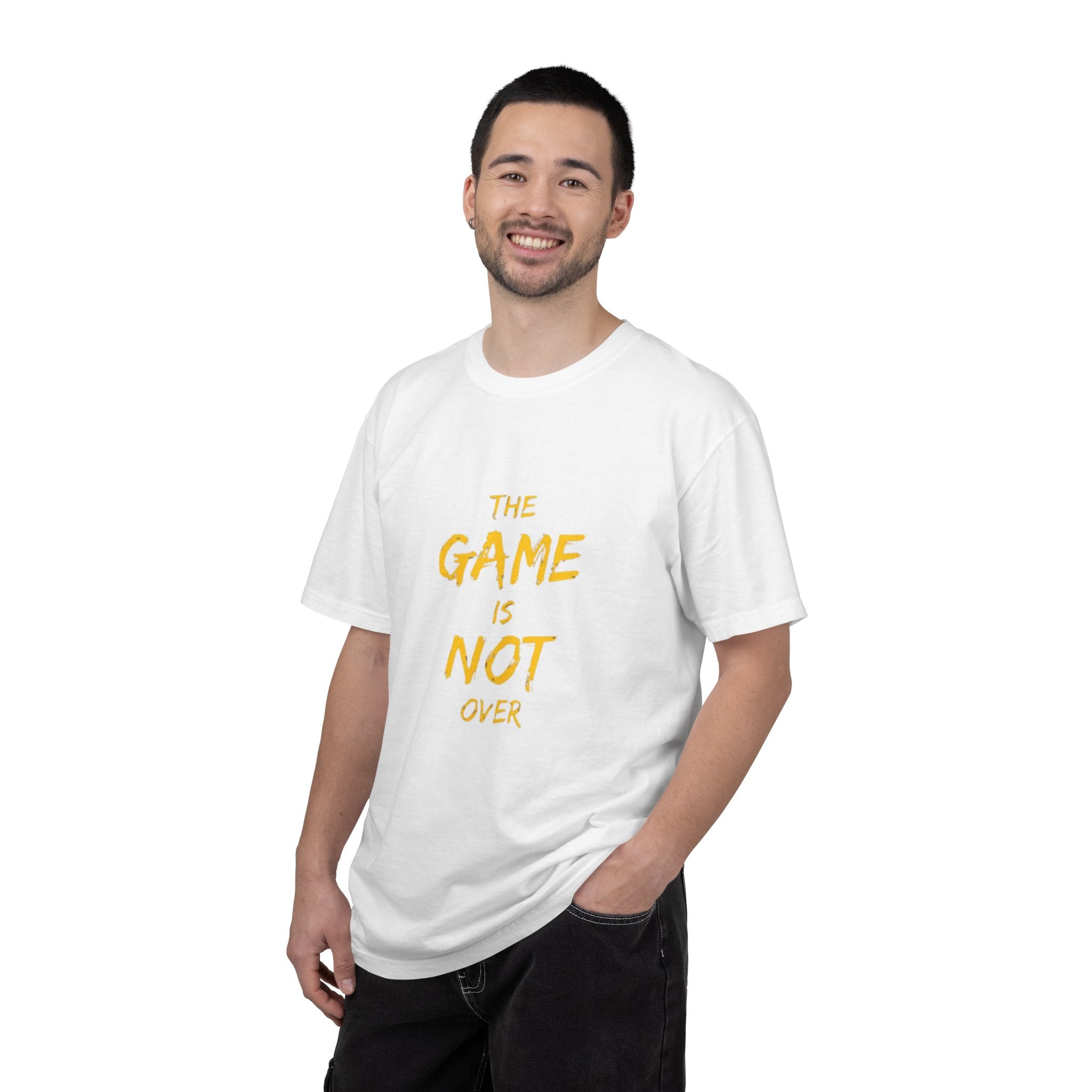 T-Shirt — “The Game Is Not Over” Motivational Graphic Tee
