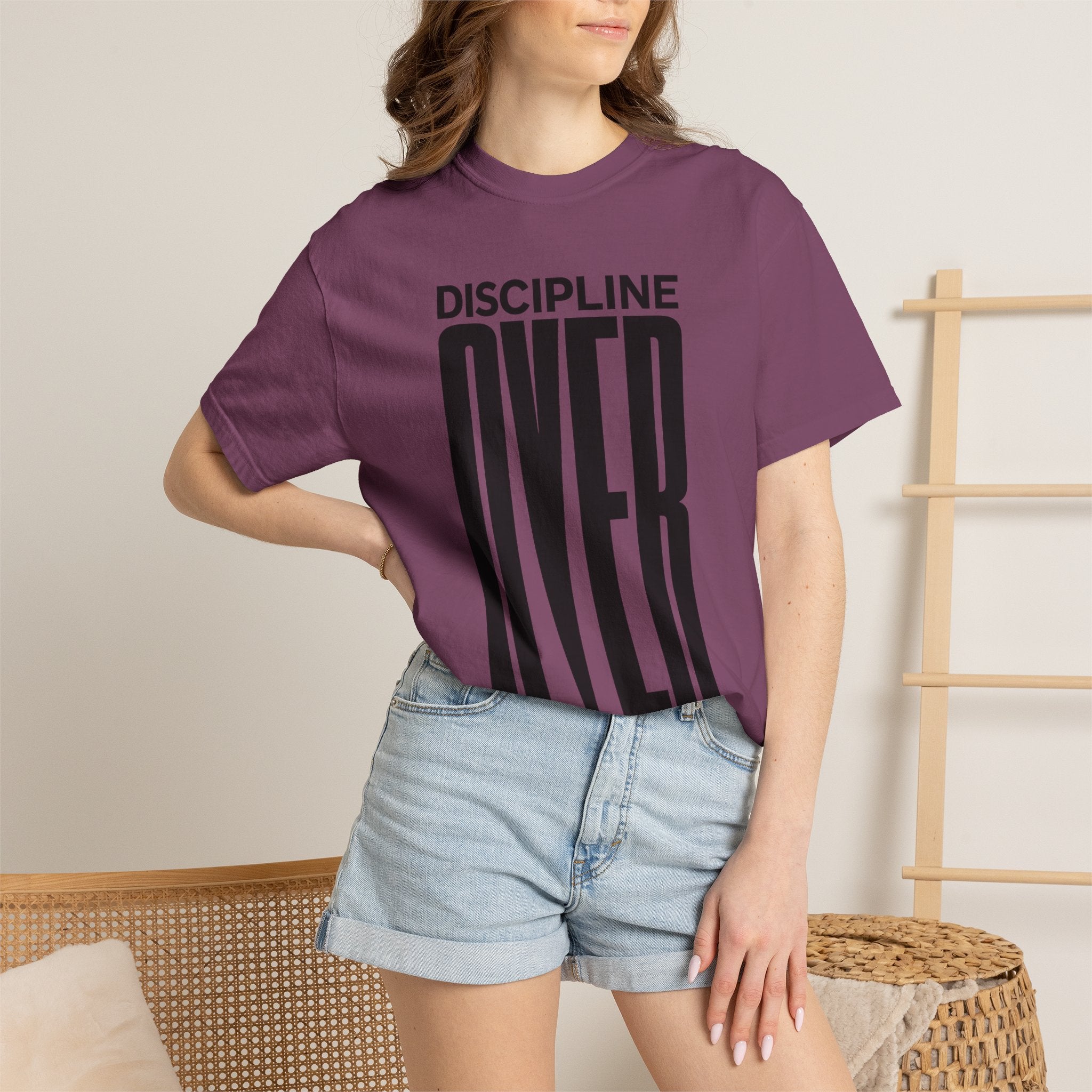 Discipline Over Motivation T-Shirt — Motivational Fitness Tee