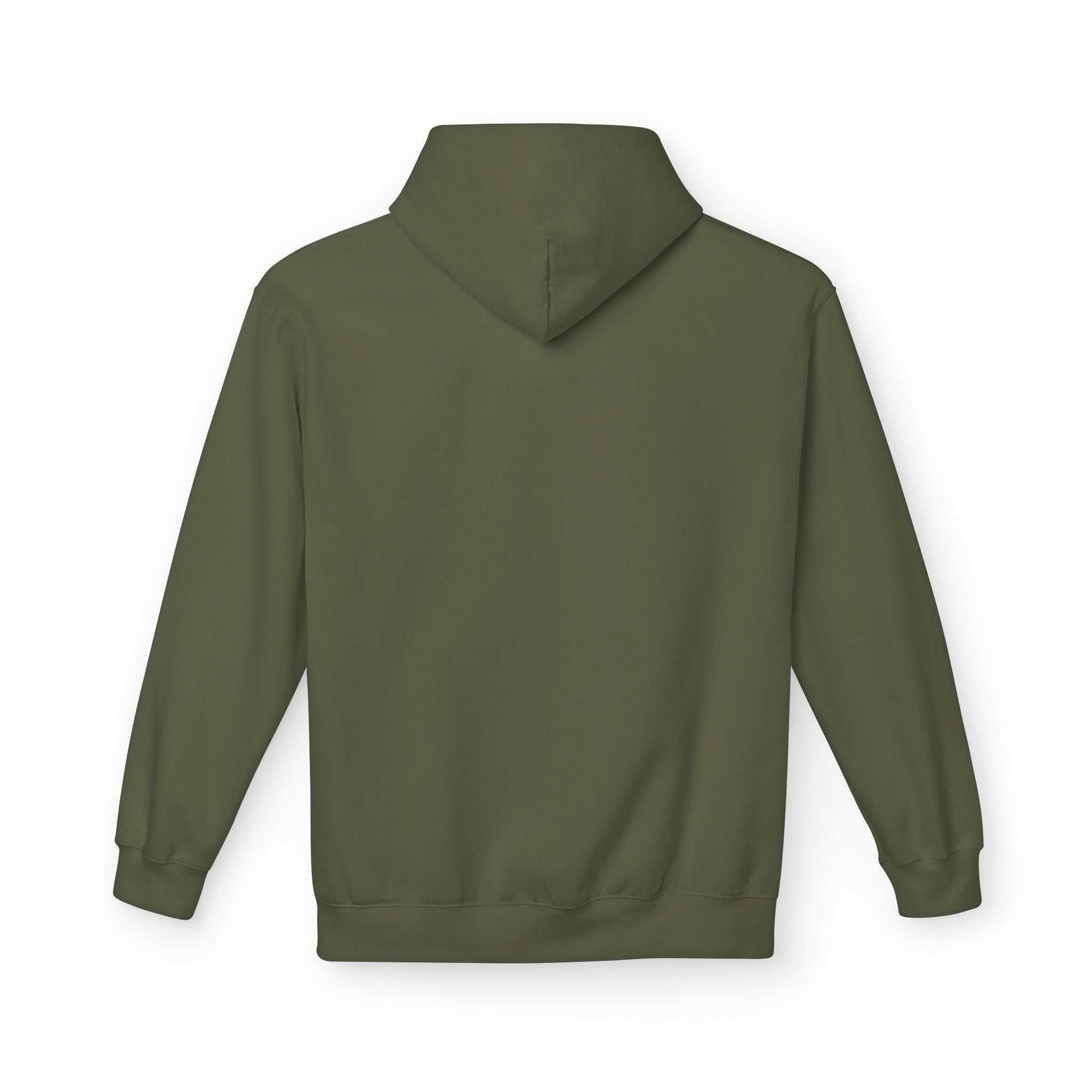 Never Typography Hoodie — Brown Casual Graphic Pullover