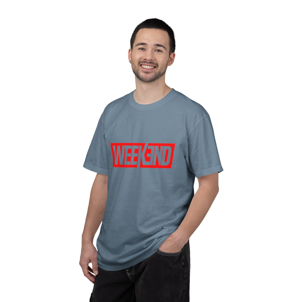 Weekend Box Logo T-Shirt — Retro Red Graphic Tee