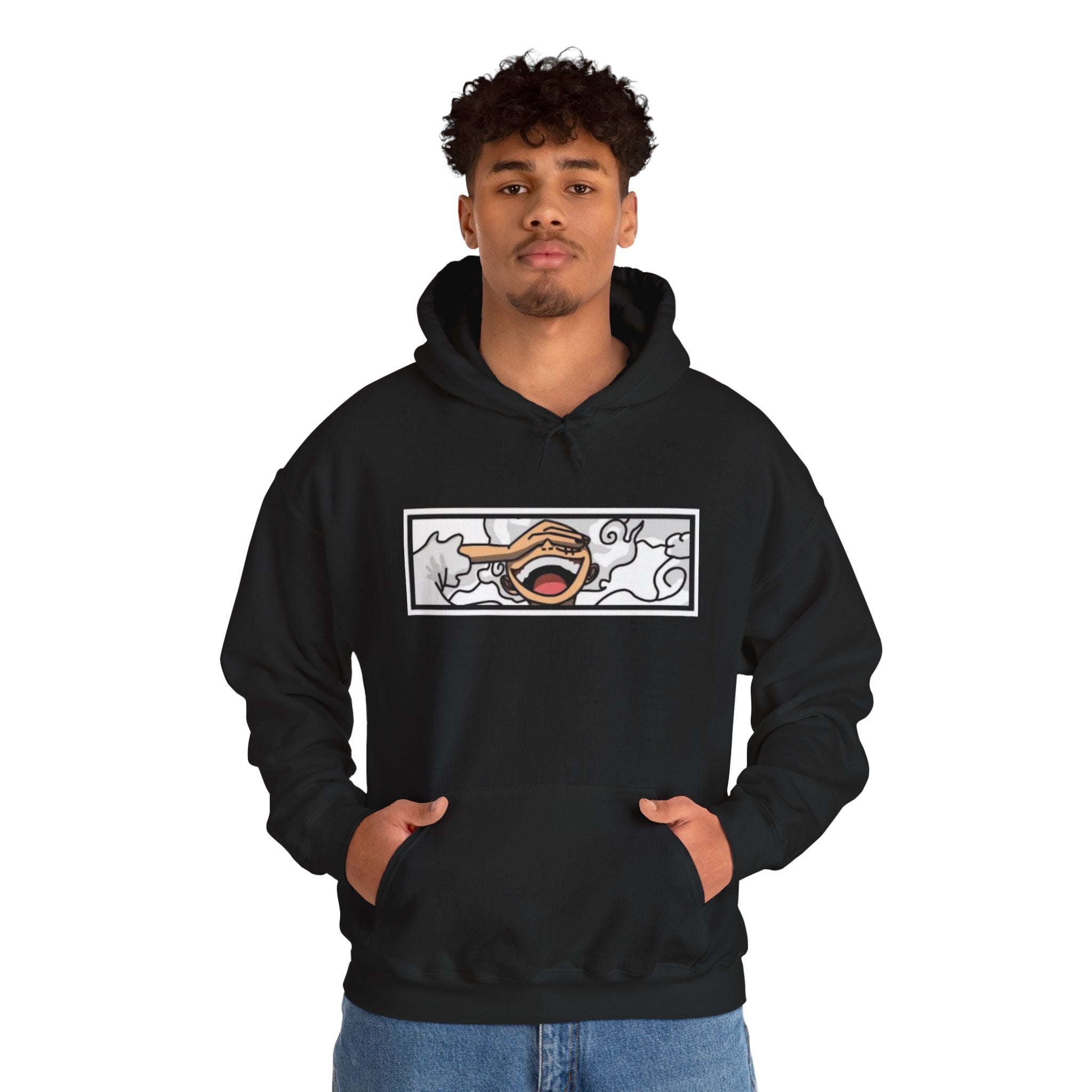 Laughing Mouth Graphic Hoodie — Anime Smile Streetwear Hoodie