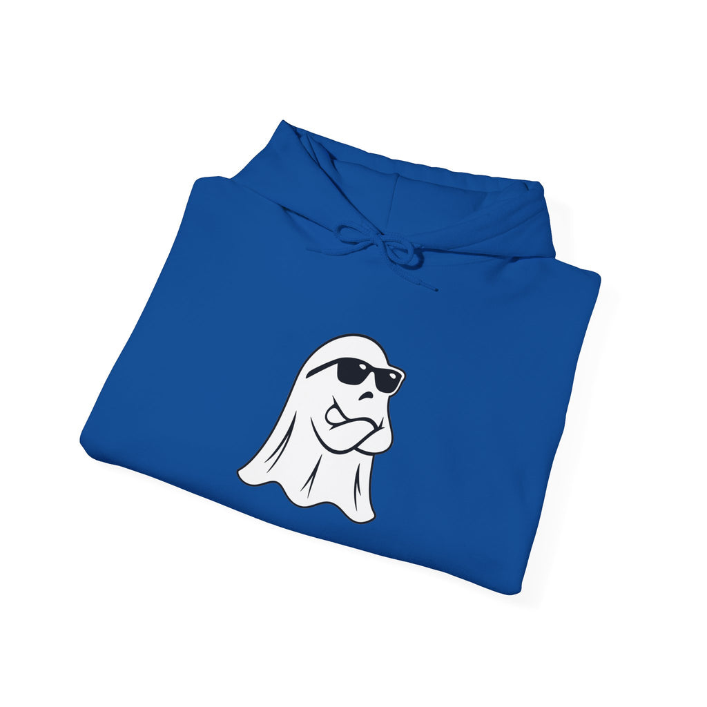 Cool Sunglasses Ghost Hoodie — Cute Minimalist Halloween Pullover