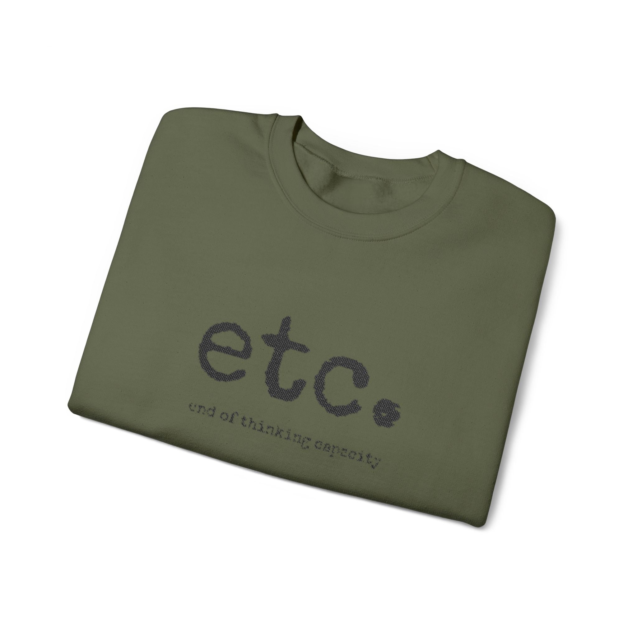 Crewneck Sweatshirt – Minimal 'etc.' Script Logo Casual Pullover