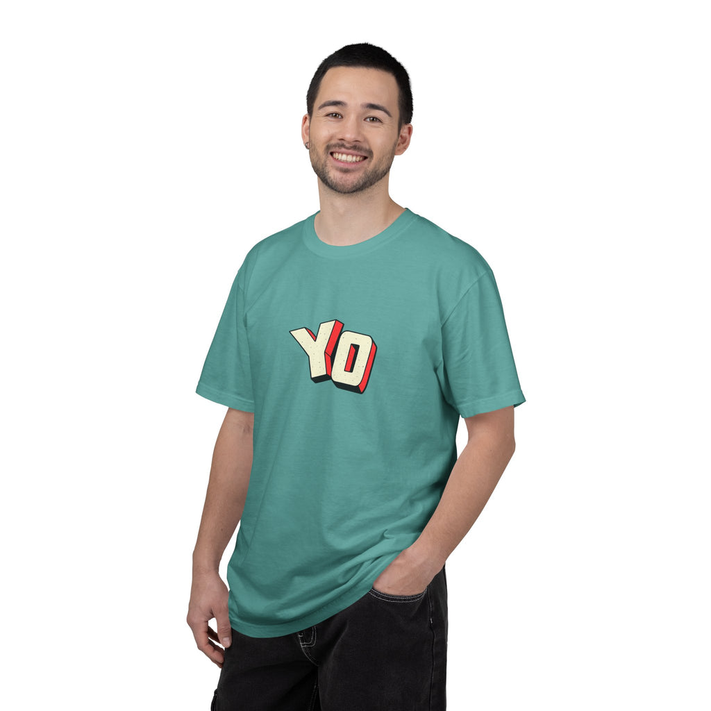 Yo Graphic T-Shirt — Retro 3D Lettering Tee