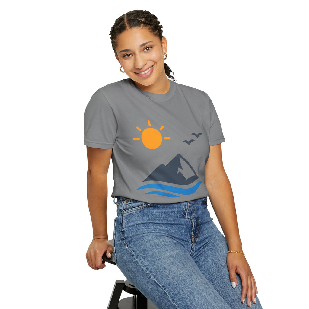Mountain Sunrise T-Shirt — Scenic Outdoor Graphic Tee