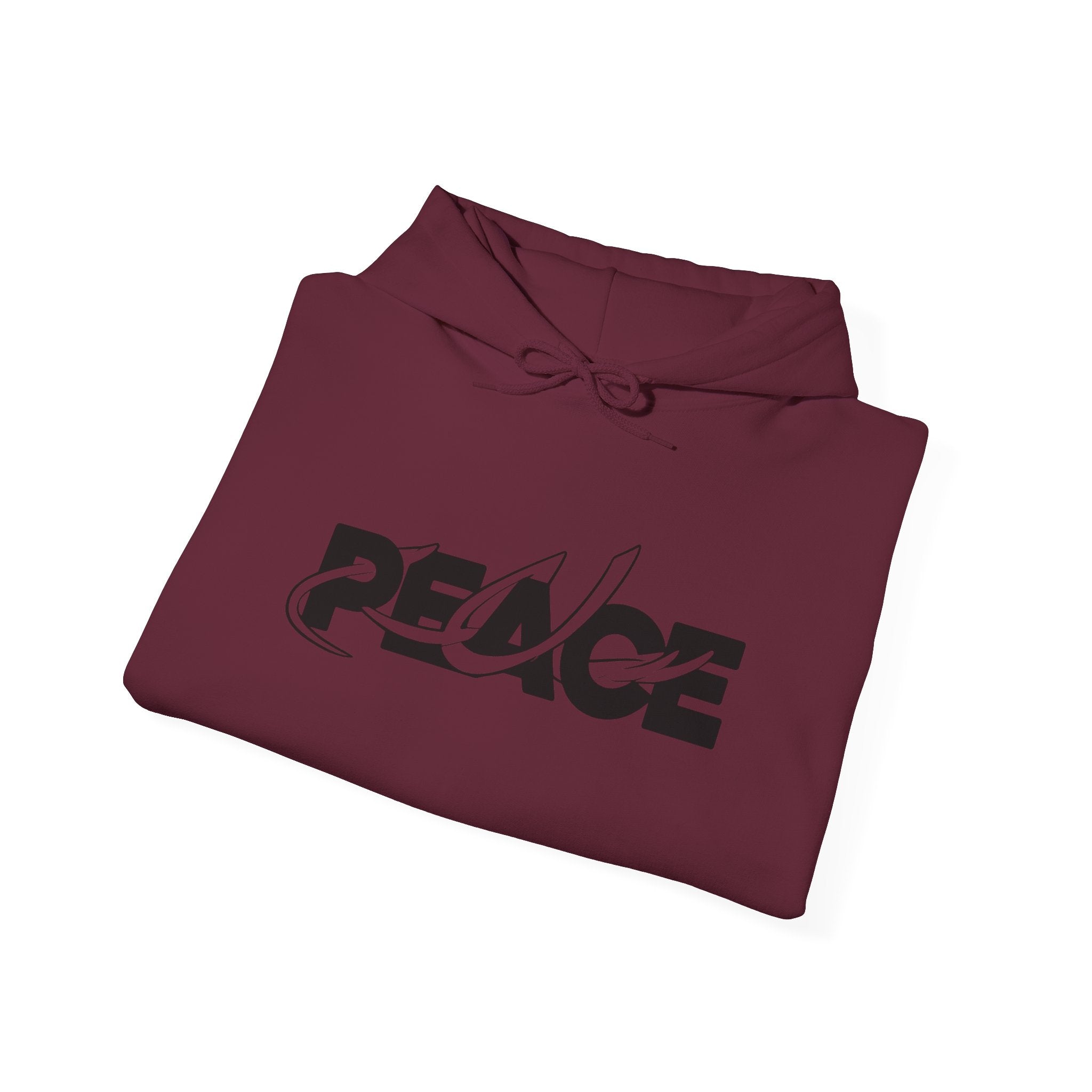 Peace Logo Hoodie — Minimal Black & White Peace Graphic Pullover